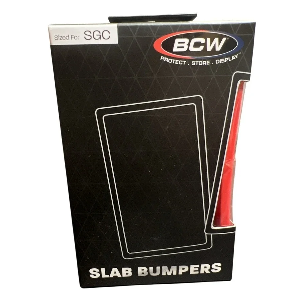 6 BCW Graded Card Bumpers For SGC Certified Slab Red Silicone Edge Protection